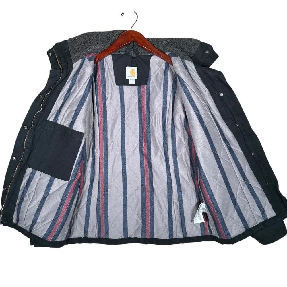 CARHARTT Duck Canvas Flannel Lined Utility Jacket - Picture 8 of 11